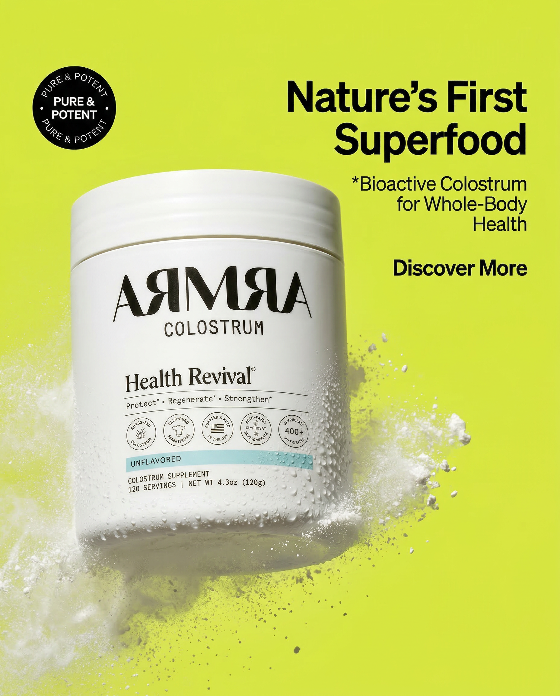 ARMRA static ad creative