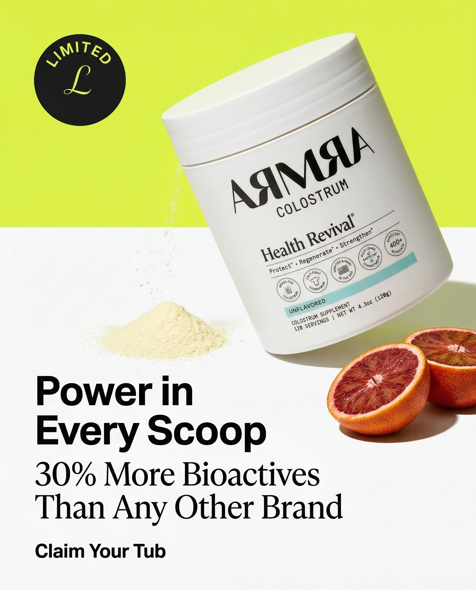 ARMRA static ad creative