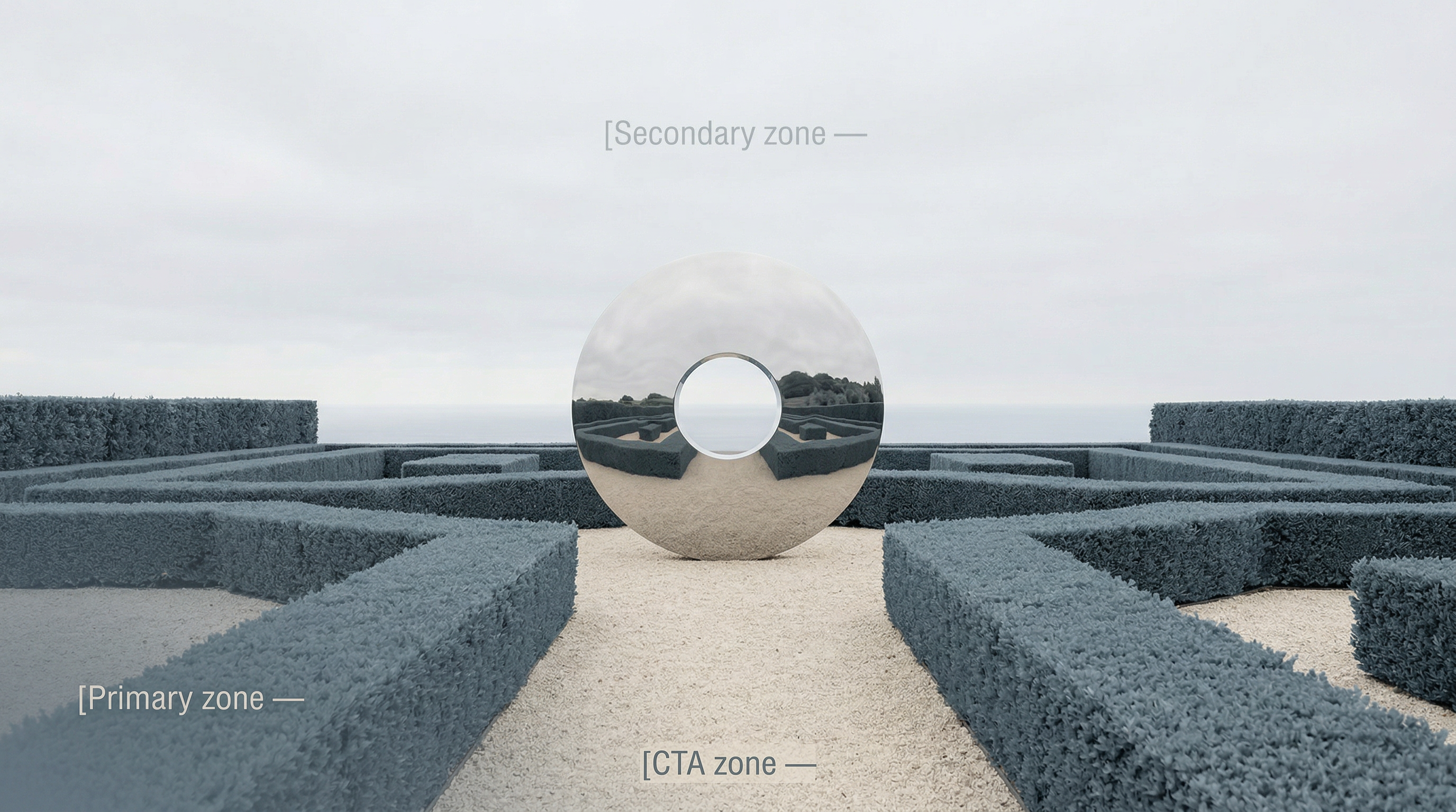 David Harber Torus in hedge maze garden