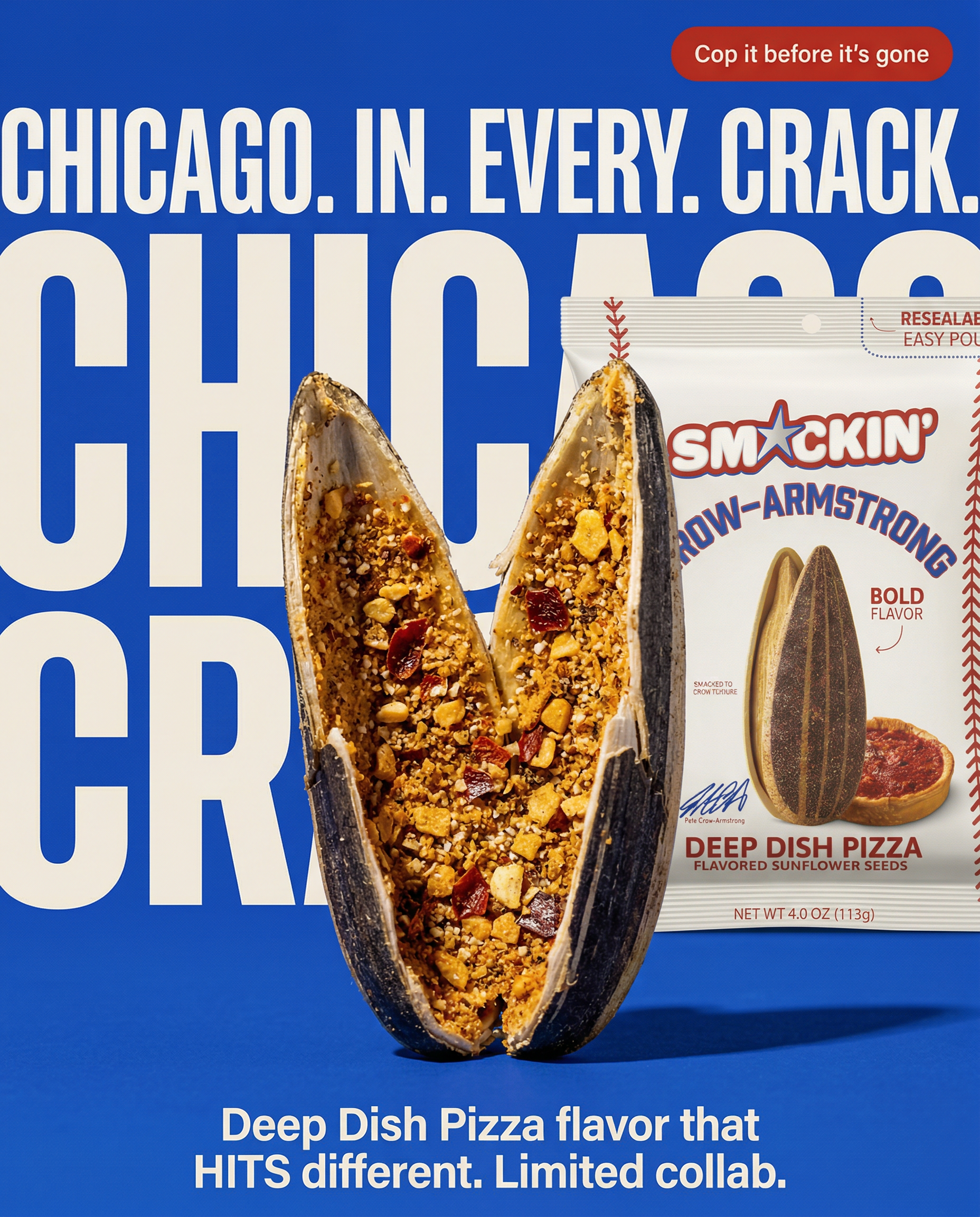 SMACKIN' Sunflower Seeds static ad creative