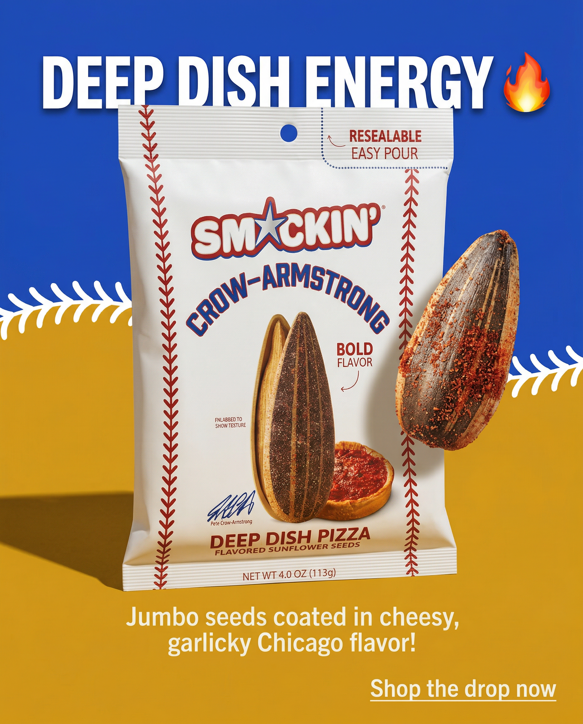 SMACKIN' Sunflower Seeds static ad creative
