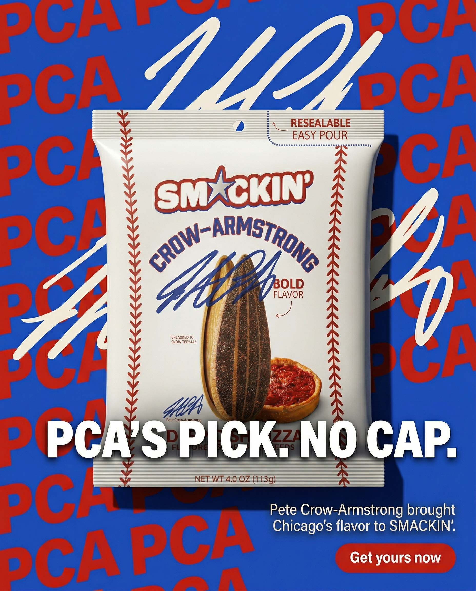 SMACKIN' Sunflower Seeds static ad creative