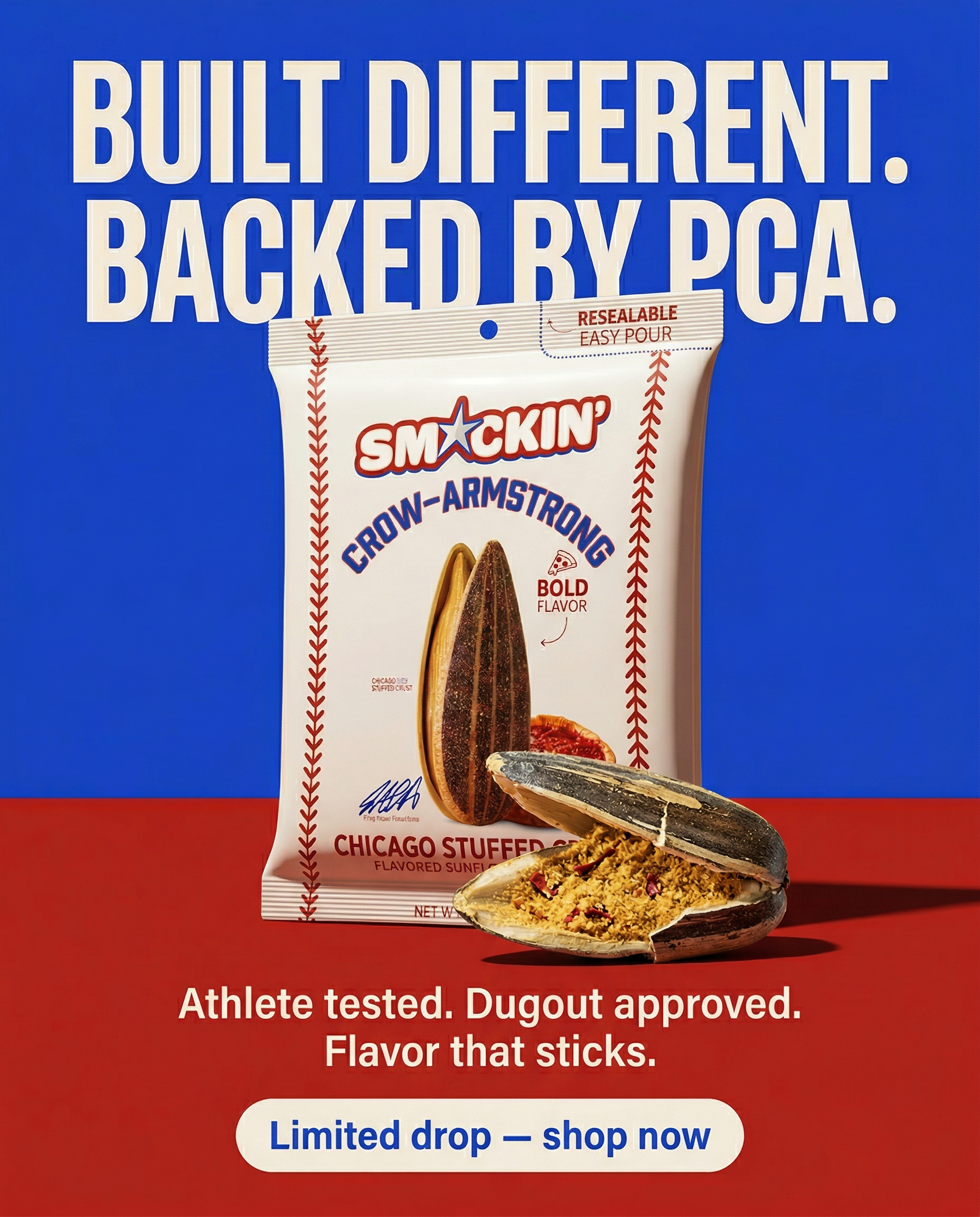 SMACKIN' Sunflower Seeds static ad creative