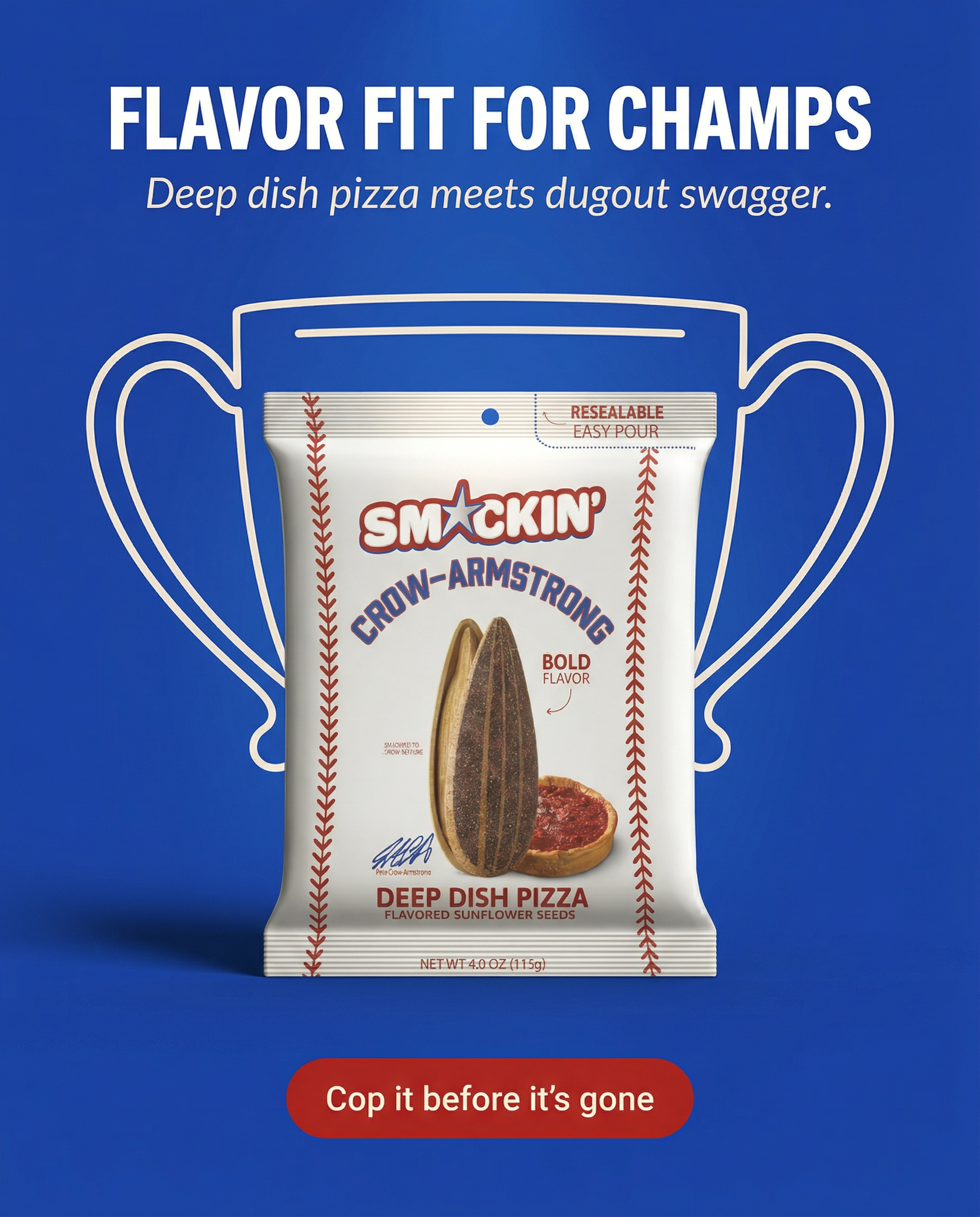 SMACKIN' Sunflower Seeds static ad creative