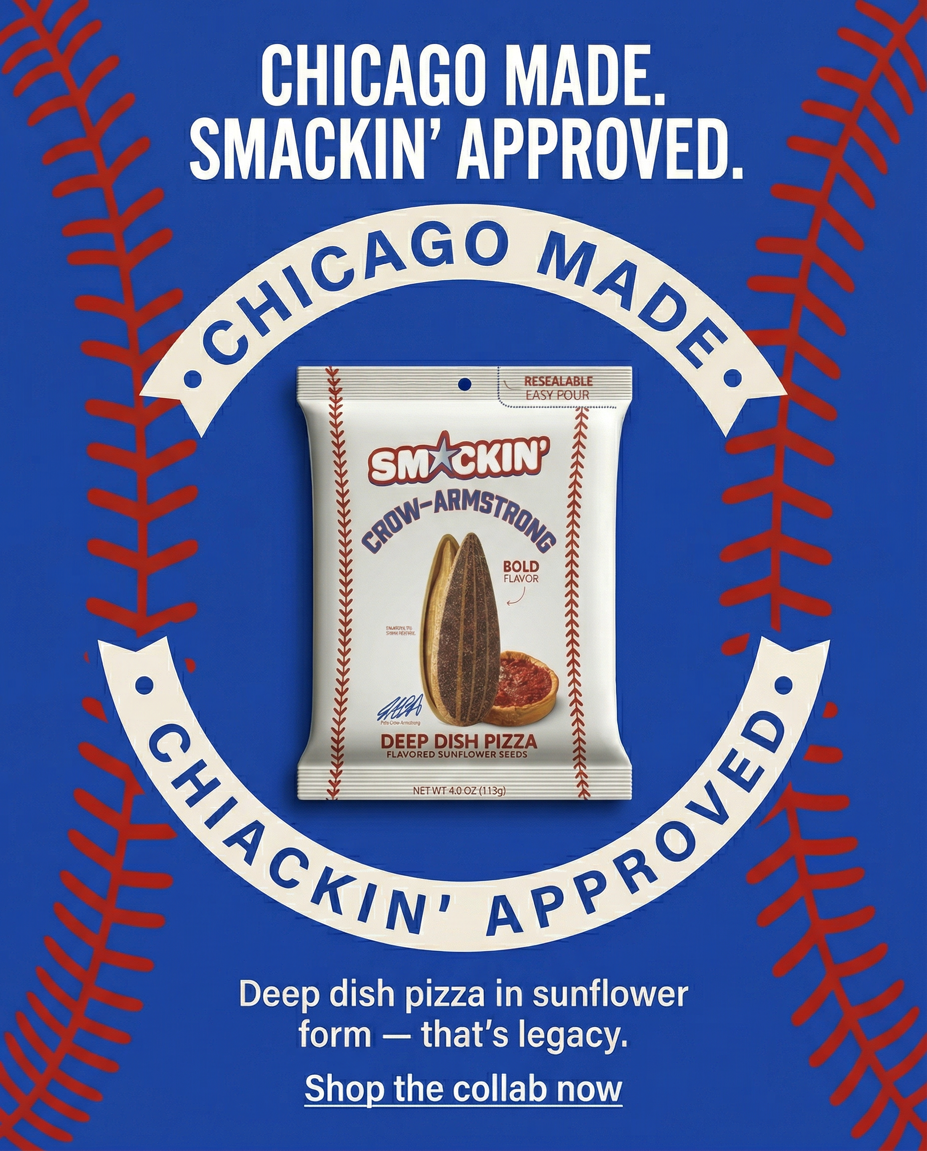 SMACKIN' Sunflower Seeds static ad creative