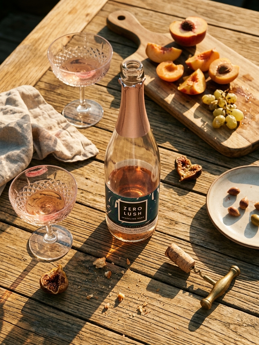 Zero Lush Sparkling Rosé outdoor picnic lifestyle